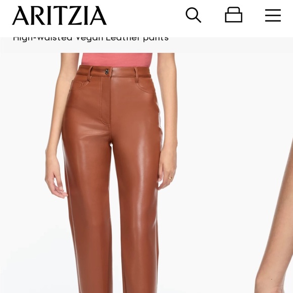 Viral Aritzia Melina leather pants in ‘Epicurean Brown’ - Picture 8 of 8